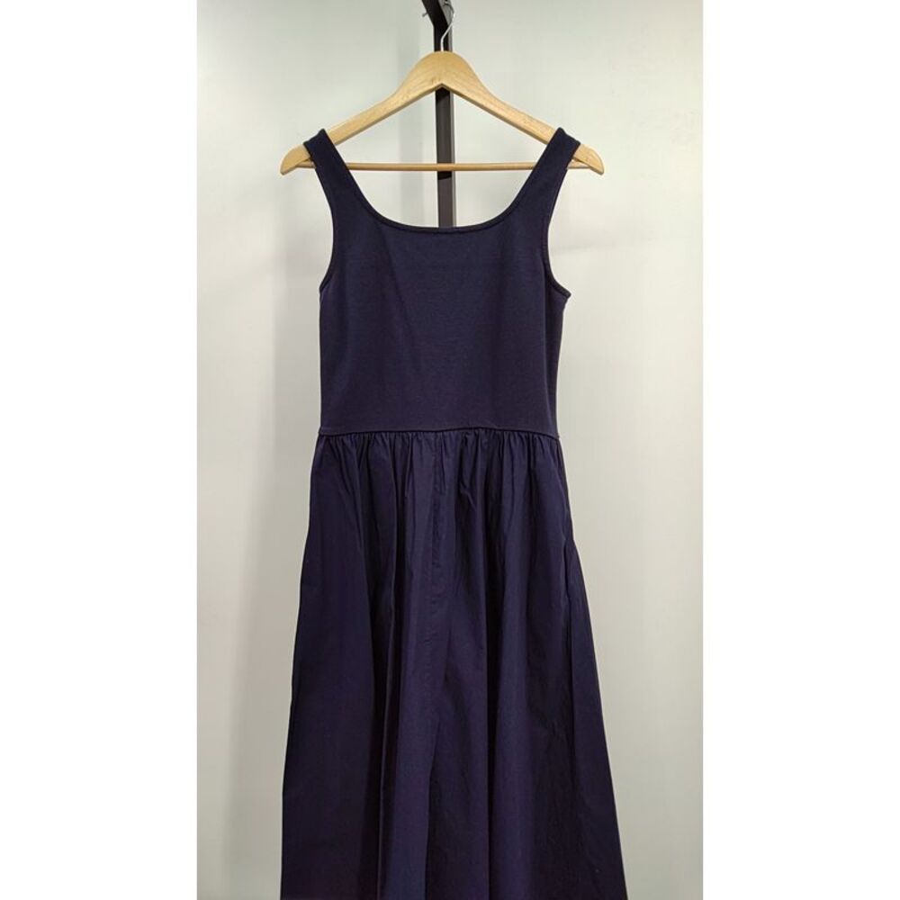 Quince Navy Blue Midi Dress - Picture 3 of 4